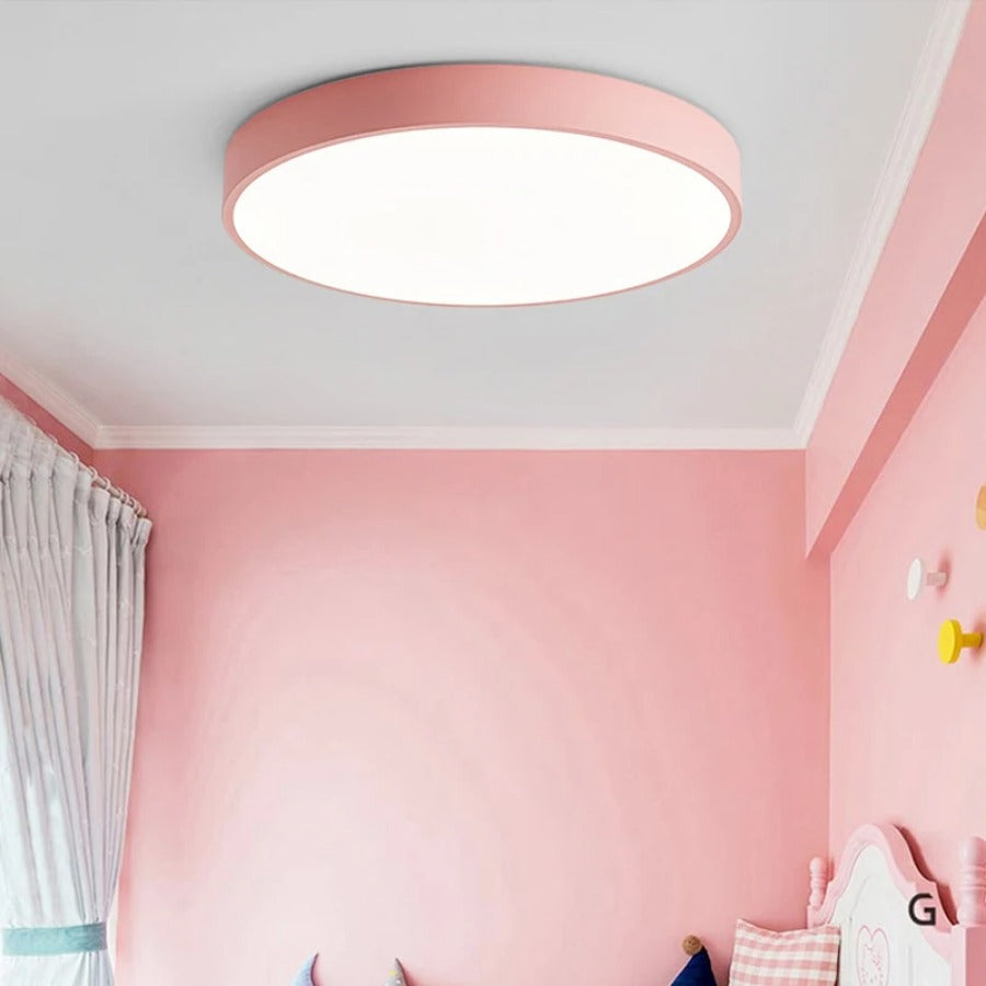 ضوء سقفي دائري LED على الطراز الإسكندنافي بإضاءة ناعمة وتصميم بسيط لغرف النوم ومناطق العمل | Lersk