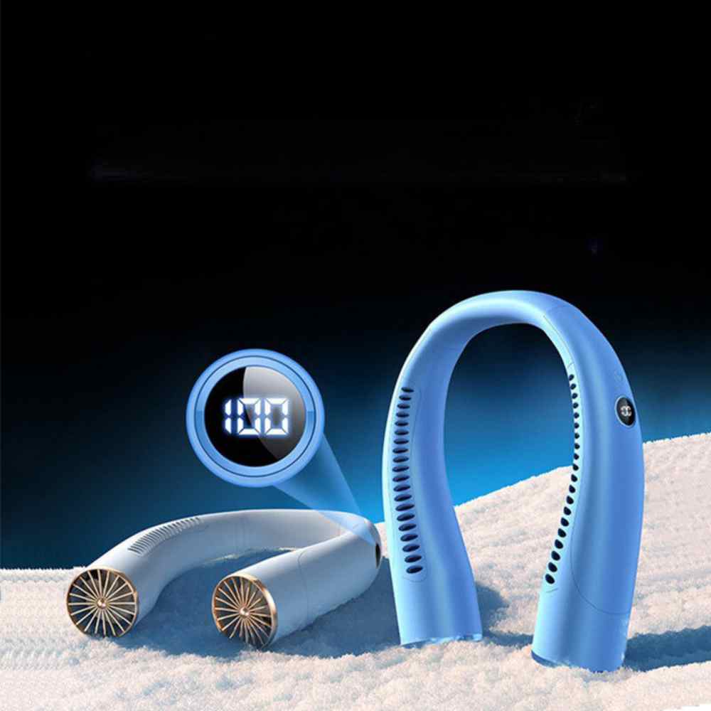 Bladeless Rechargeable Neck Fan, Silent 3-Speed 4000mAh | Lersk