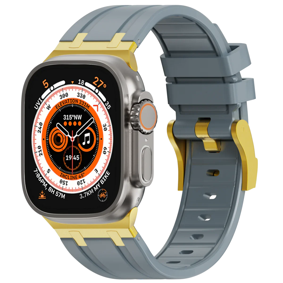 Deluxe Aurion kovová hlava silikonový řemínek pro Apple Watch | Lersk