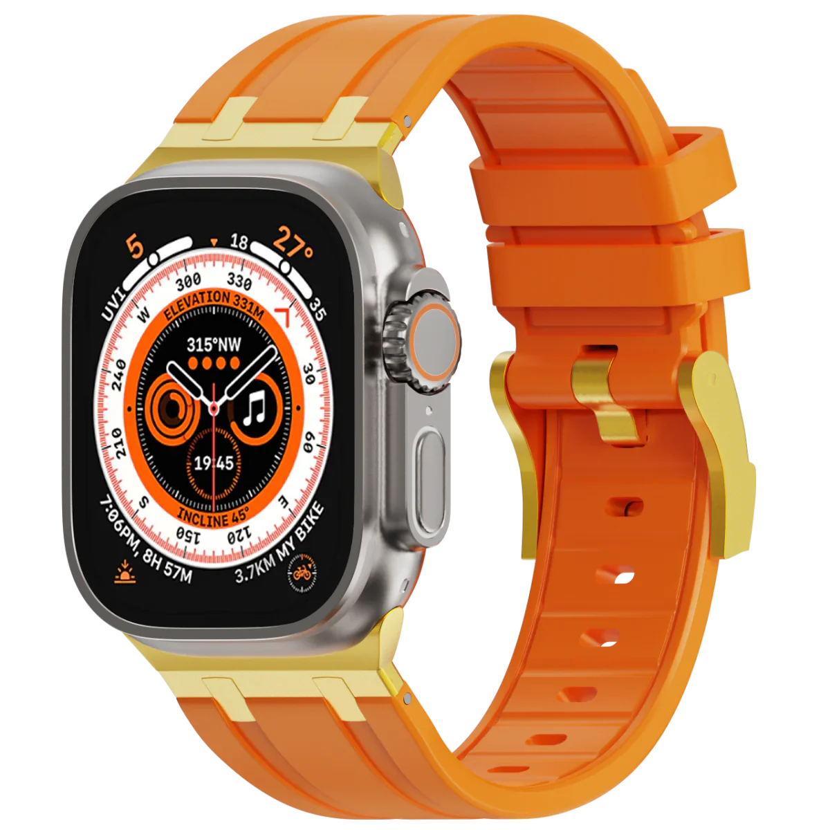 Deluxe Aurion kovová hlava silikonový řemínek pro Apple Watch | Lersk