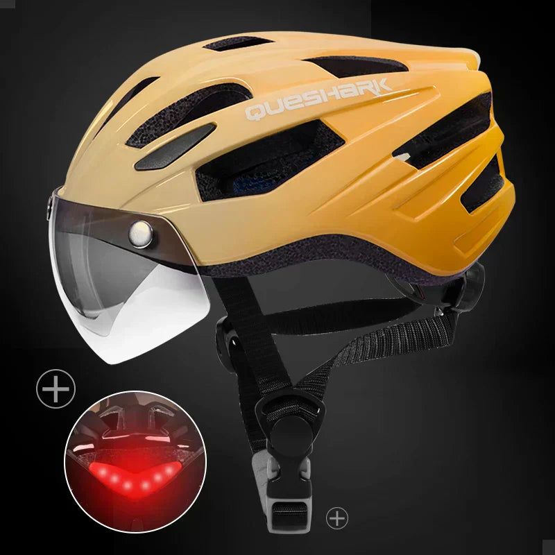Lehká unisex cyklistická helma Velora s LED zadním světlem | Lersk