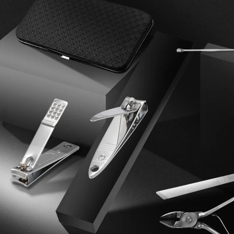 LuxeTools 19-teiliges professionelles Maniküre- und Pediküre-Set aus Edelstahl | Lersk
