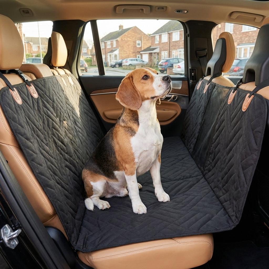 Prolongateur de siège auto matelassé pour chiens, étanche avec fond rigide et panneaux latéraux | Lersk