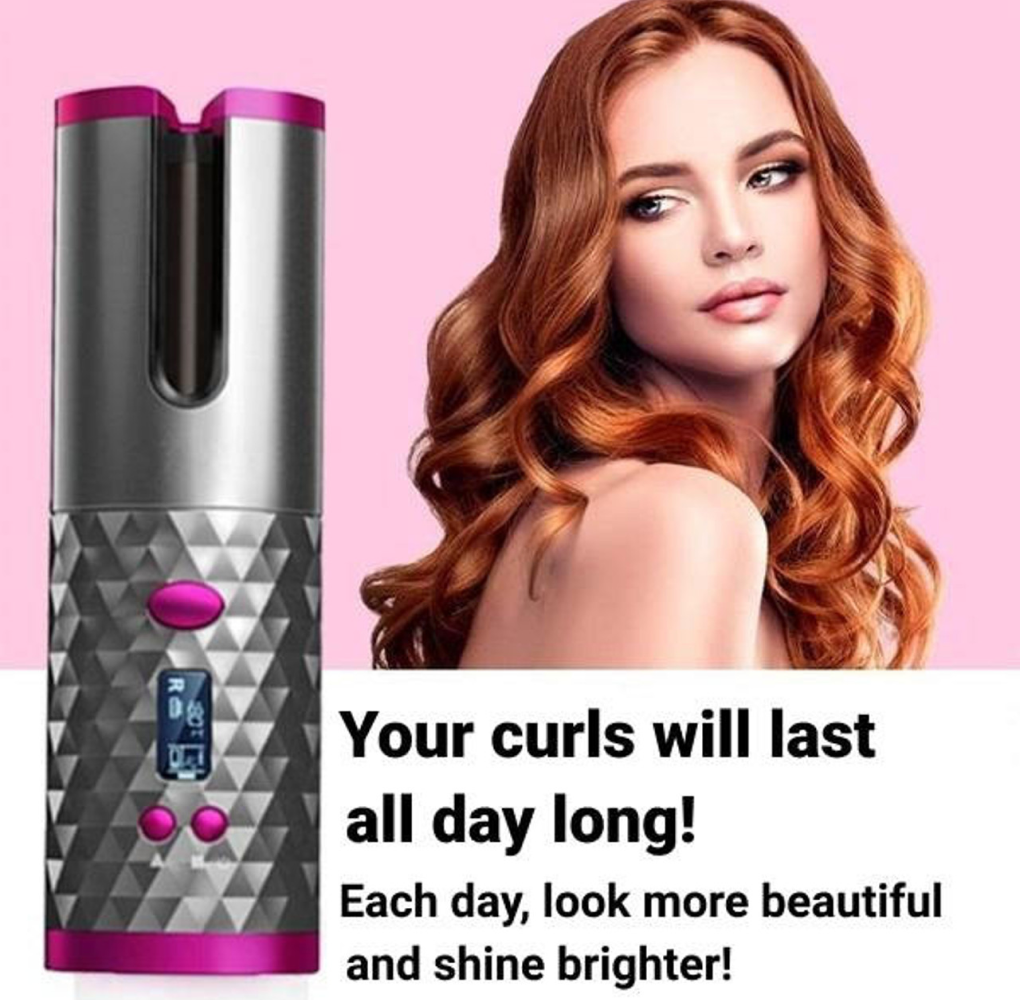 Vellara Rotating Curling Iron with Ceramic and Heat Control | Lersk