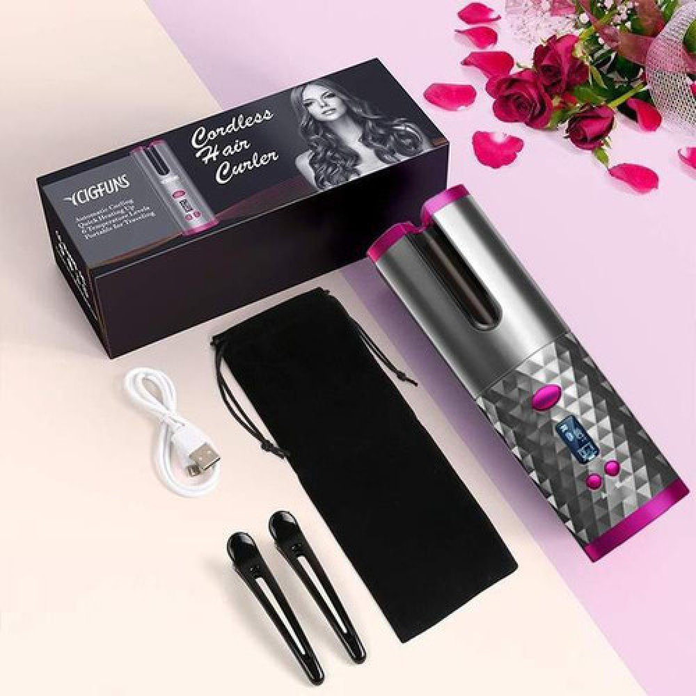 Vellara Rotating Curling Iron with Ceramic and Heat Control | Lersk