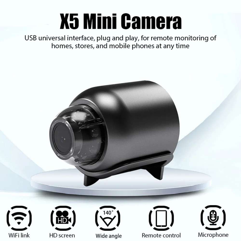 NovaGuard 1080P Mini Telecamera WiFi Impermeabile con Visione Notturna a 160 Gradi | Lersk