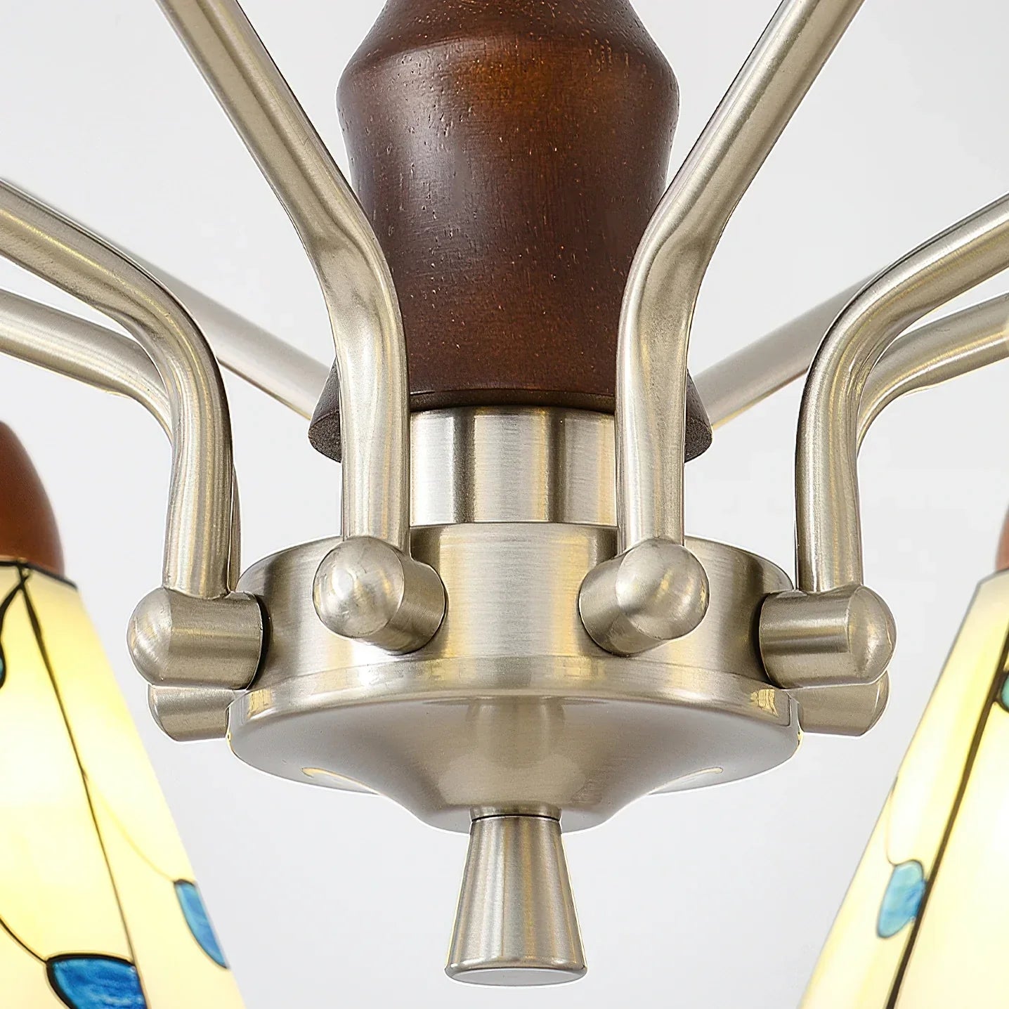 Classic Belmont Chandelier - Vintage Floral Stained Glass Light | Lersk