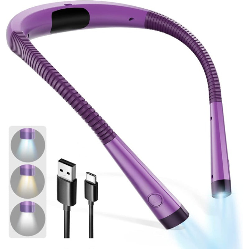Ergonomisk læselampe med batteri Justerbar LED-halslampe Læselampe ergonomisk | Lersk