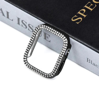 Tempered Glass Case With Rhinestone Accents | Lersk