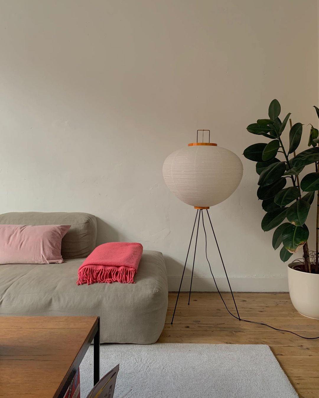 Hikaru Rispapir Gulvlampe Blødt Stemningslys Minimalistisk | Lersk