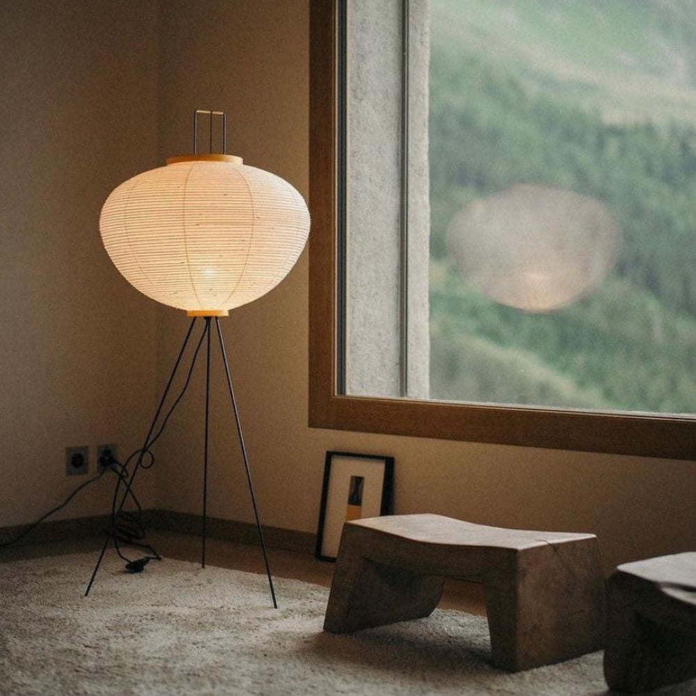 Kaze Rice Paper Floor Lamp - Japanese-Inspired Ambient Glow | Lersk