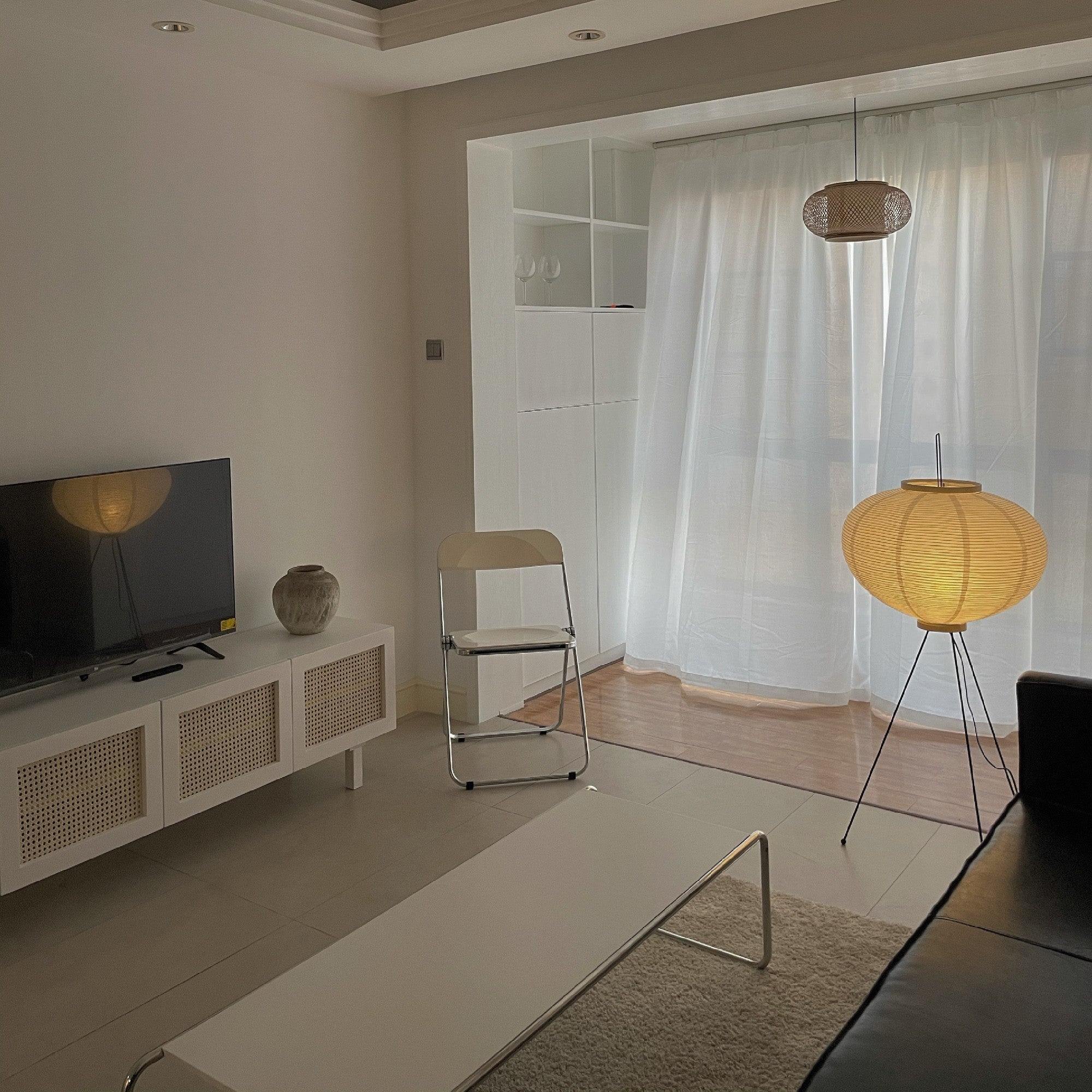 Kazumi Rice Paper Floor Lamp by Petprovac Soft Ambient Glow | Lersk