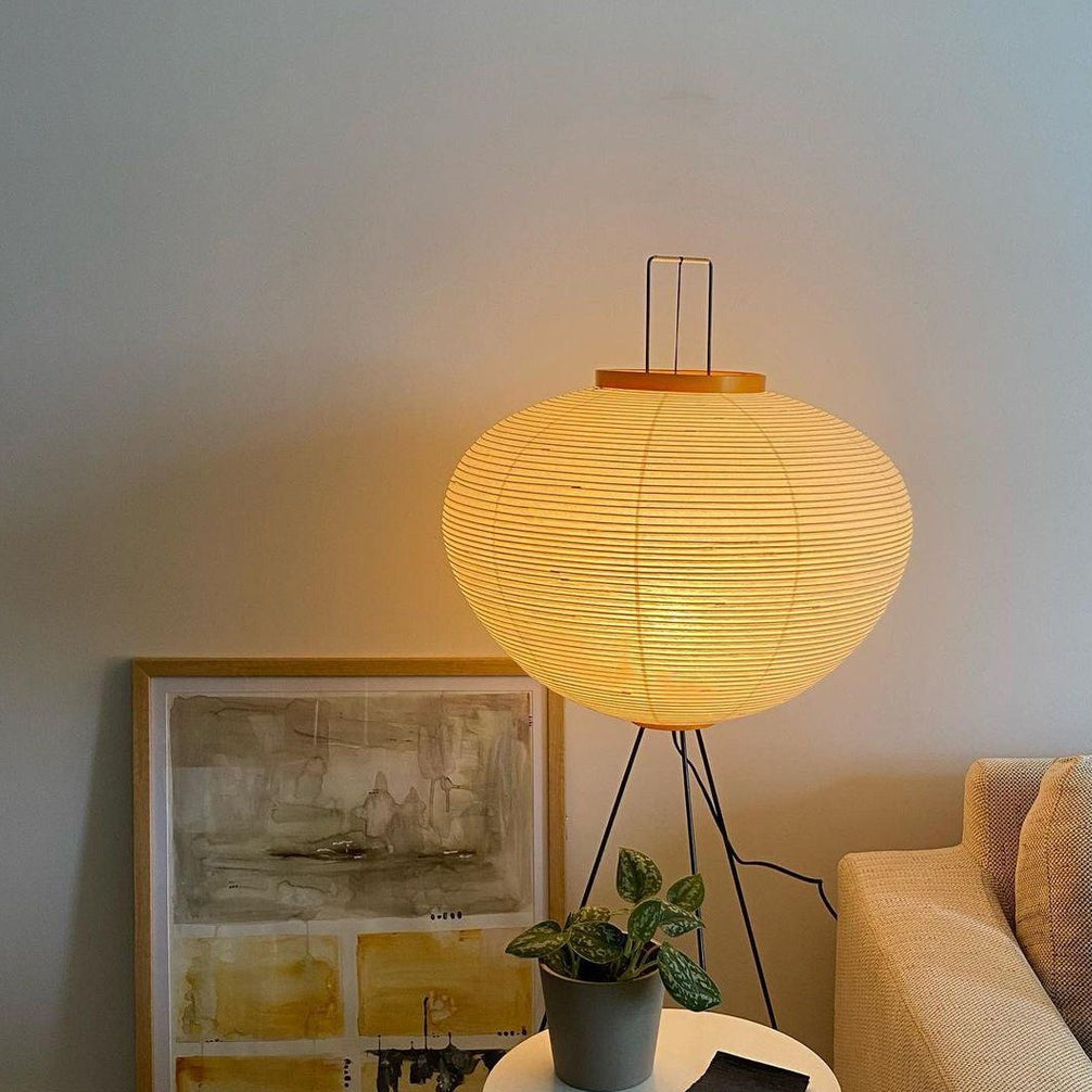 Kazumi Rice Paper Floor Lamp by Petprovac Soft Ambient Glow | Lersk