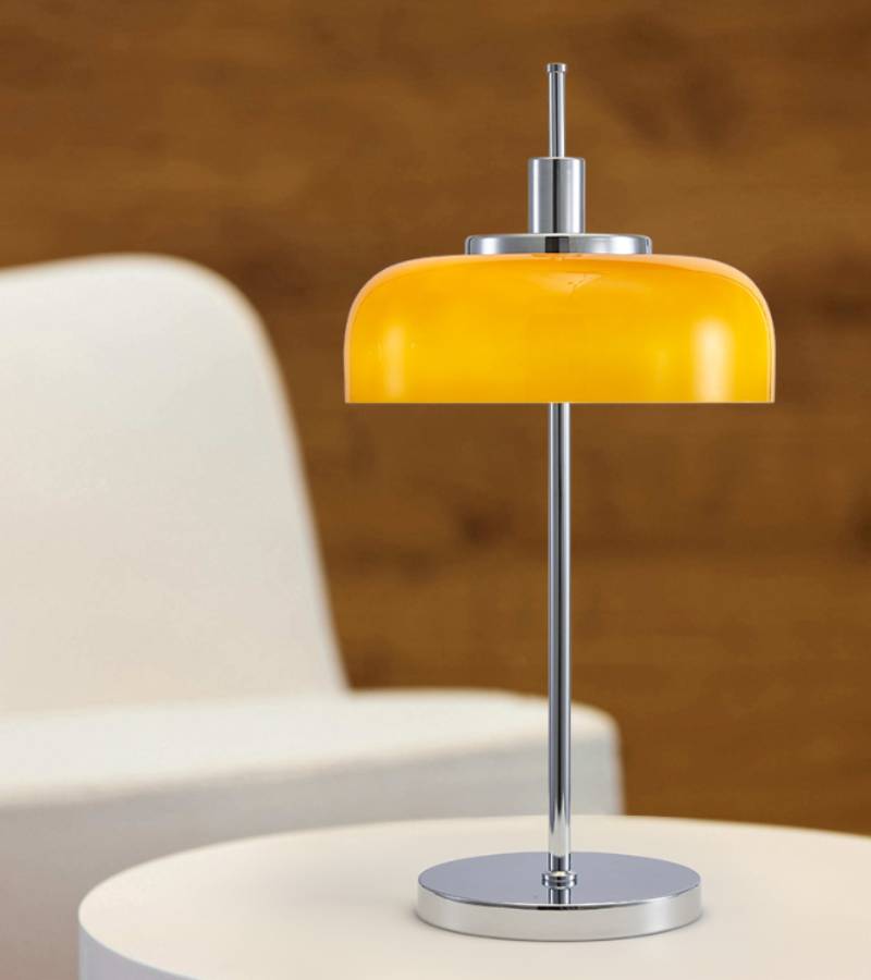 Lampe de table dôme moderne Design minimaliste en métal et verre pour intérieurs domestiques | Lersk