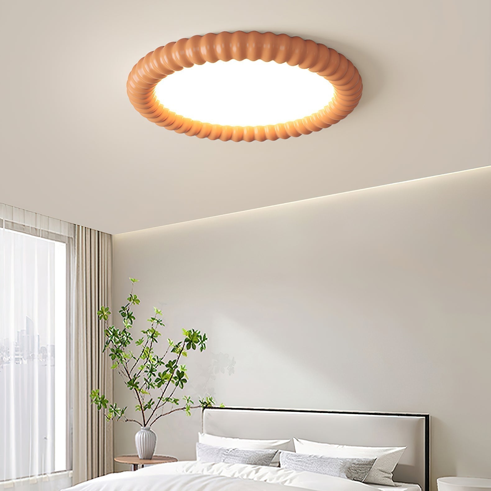 AeroLume Halo Ceiling Light Modern Round Fixture Soft Glow | Lersk
