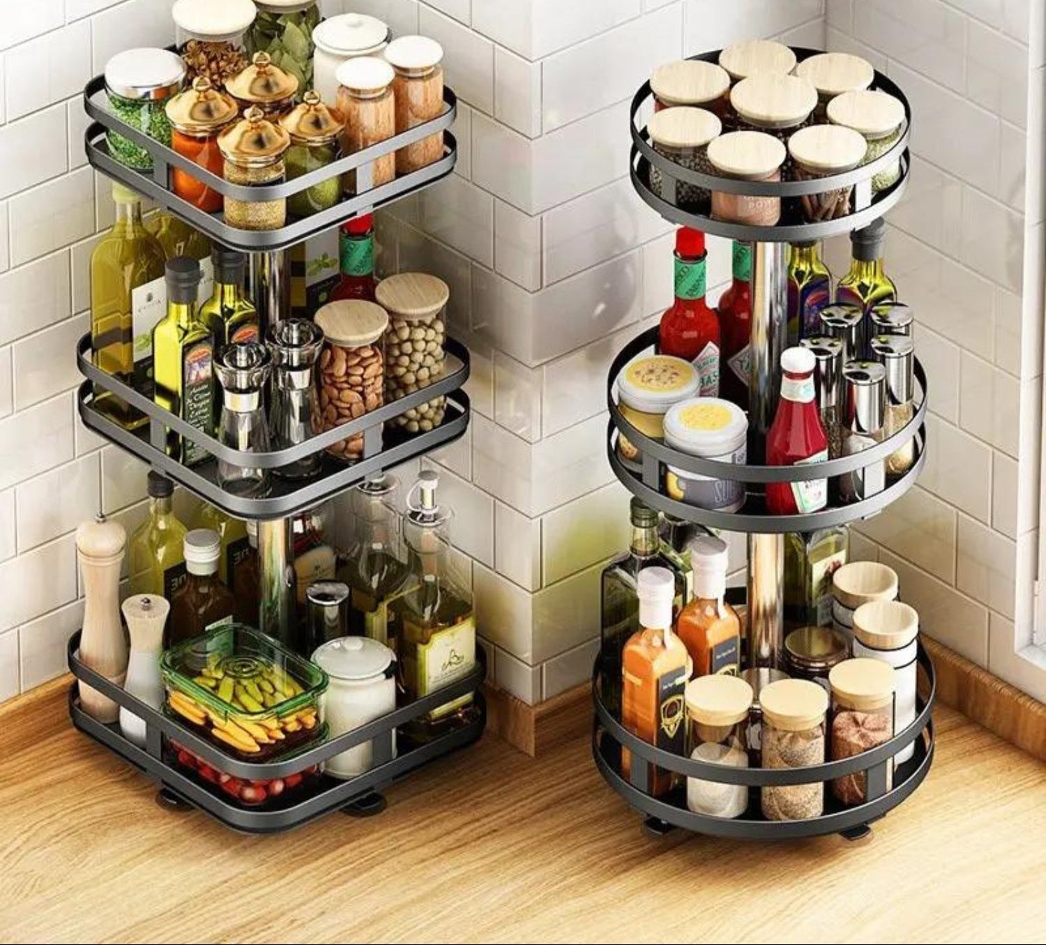 Mensola girevole Twistrack 360 per organizzazione cucina e armadio, salvaspazio | Lersk