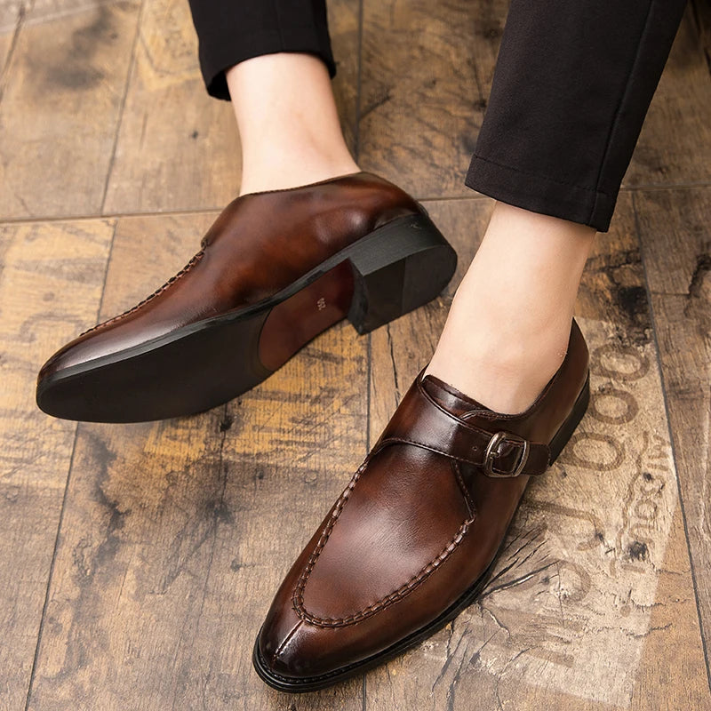 Mocasini din piele pentru bărbați NovaCrest, designeri, calitate premium