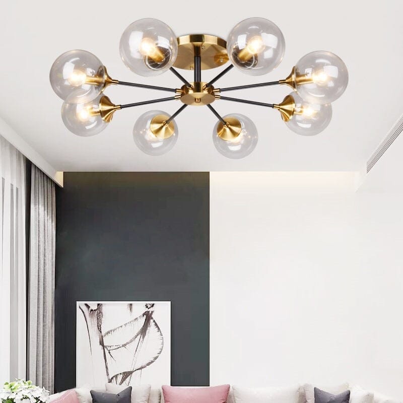 Glass Globe Chandelier in Jade | Lersk