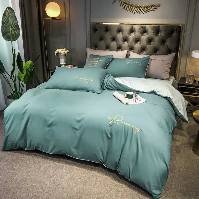 LuxeWeave prémiový povlak na přikrývku s elegantní výšivkou | Lersk