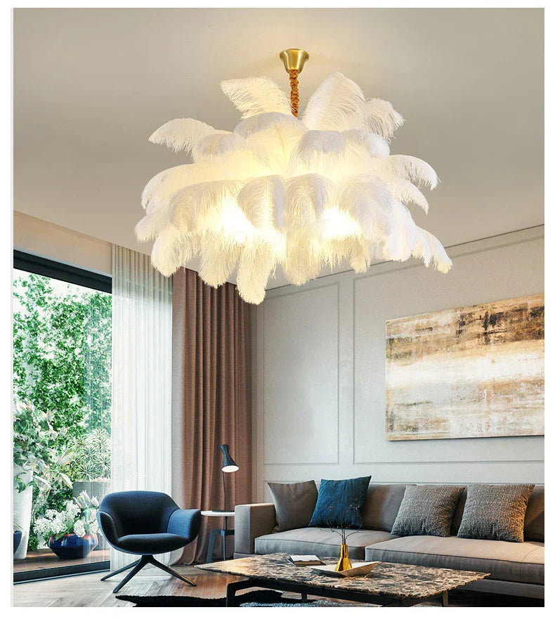 AstraFeather Pendant Chandelier Handcrafted Modern Light | Lersk