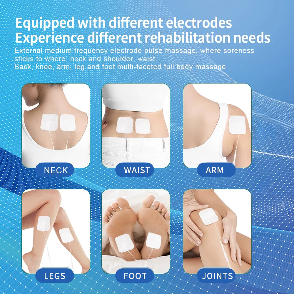 Stimulateur musculaire rechargeable TENS et EMS 4 canaux avec 15 modes et 30 niveaux d'intensité | Lersk