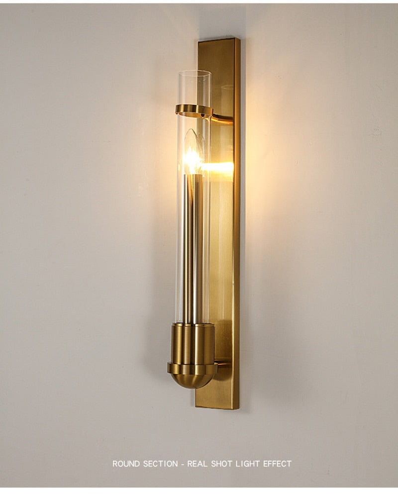 Aurelia moderní zlaté LED nástěnné svítidlo do obývacího pokoje | Lersk