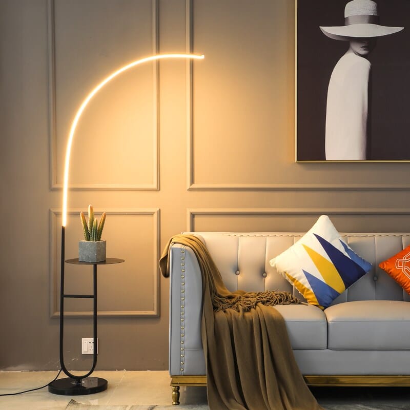 Brinley | Stojací lampa s mramorovým podnosem | Lersk