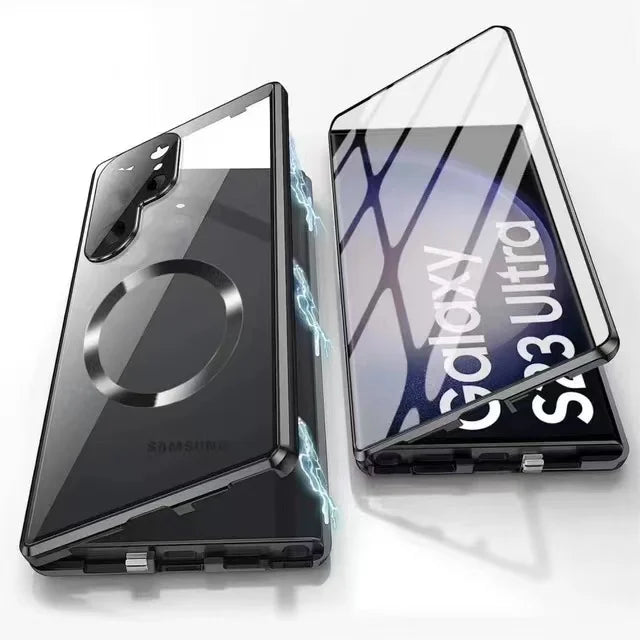 Kovové pouzdro z hliníkové slitiny 360 se bezpečným zavíráním pro Samsung Galaxy S24-S23 série | Lersk