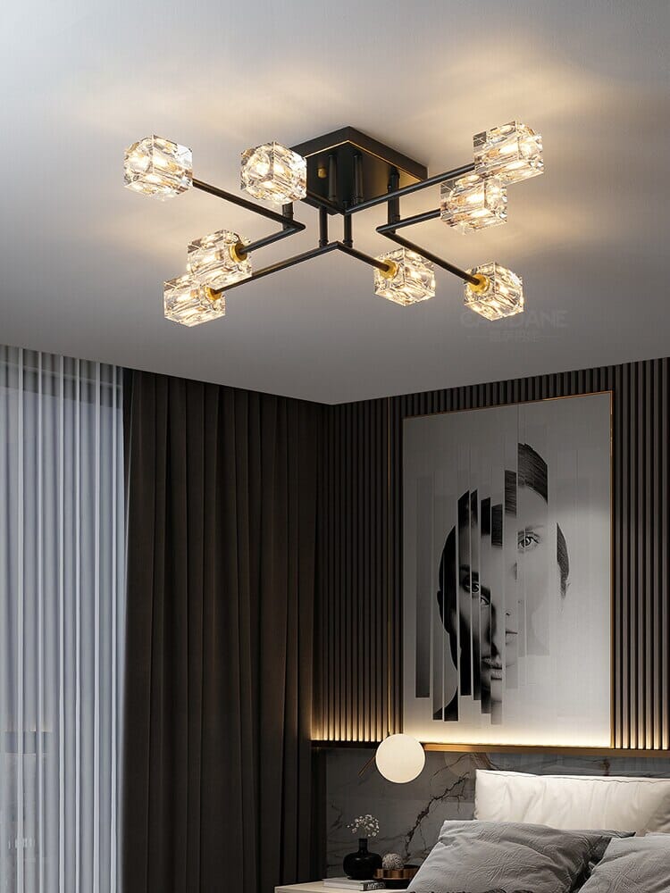 Cube Chandelier in Black | Lersk