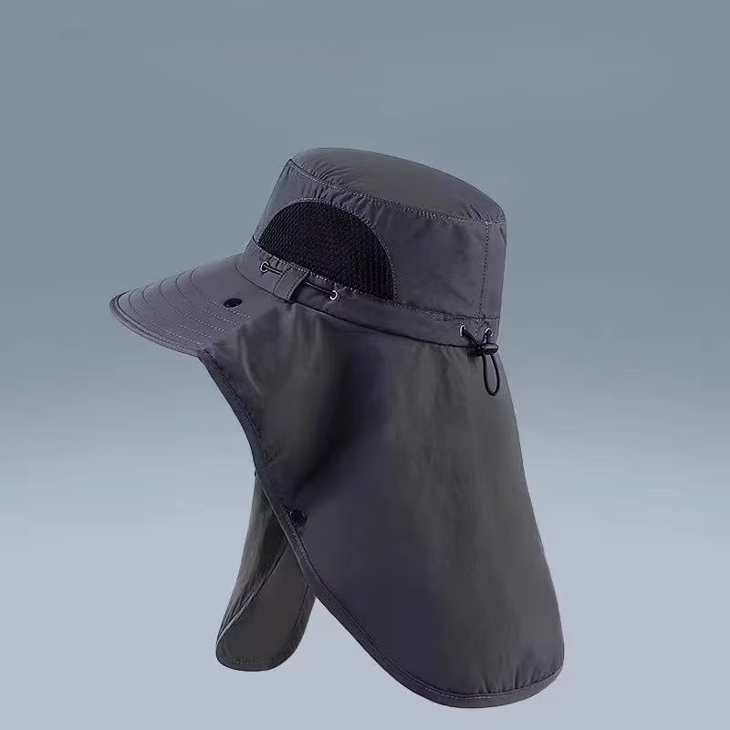 Chapéu de Sol Exterior com Proteção UV, Aba Larga e Aba para o Pescoço para Caminhadas, Pesca e Campismo | Lersk