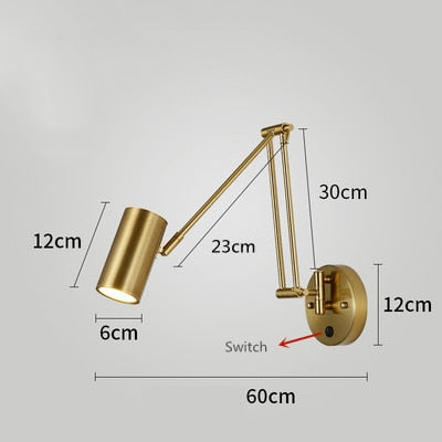 NovaLume Touch-Sensor Wall Light With Swing Arm LED | Lersk