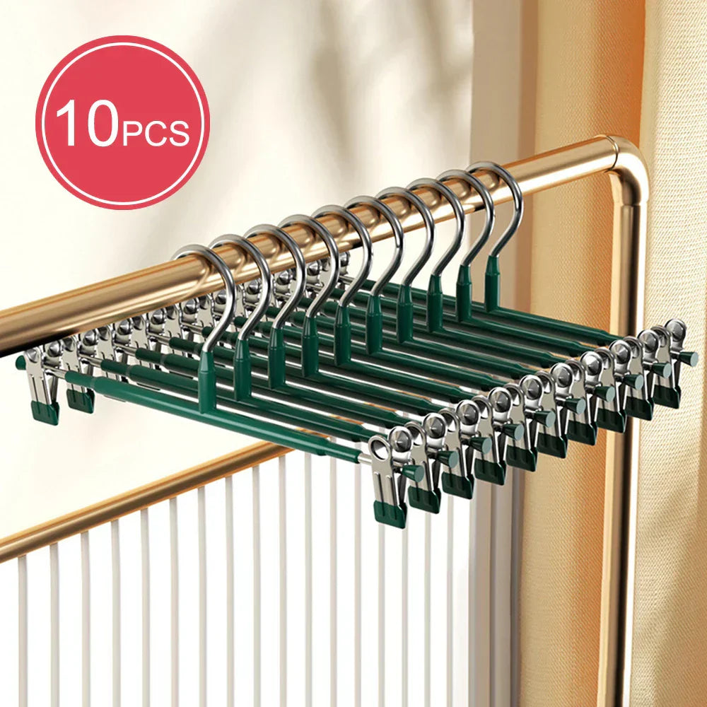 Closyra Stainless Steel Hanger With Clips, Adjustable For Skirts, Pants And Underwear, Space Saving And Seamless | Lersk