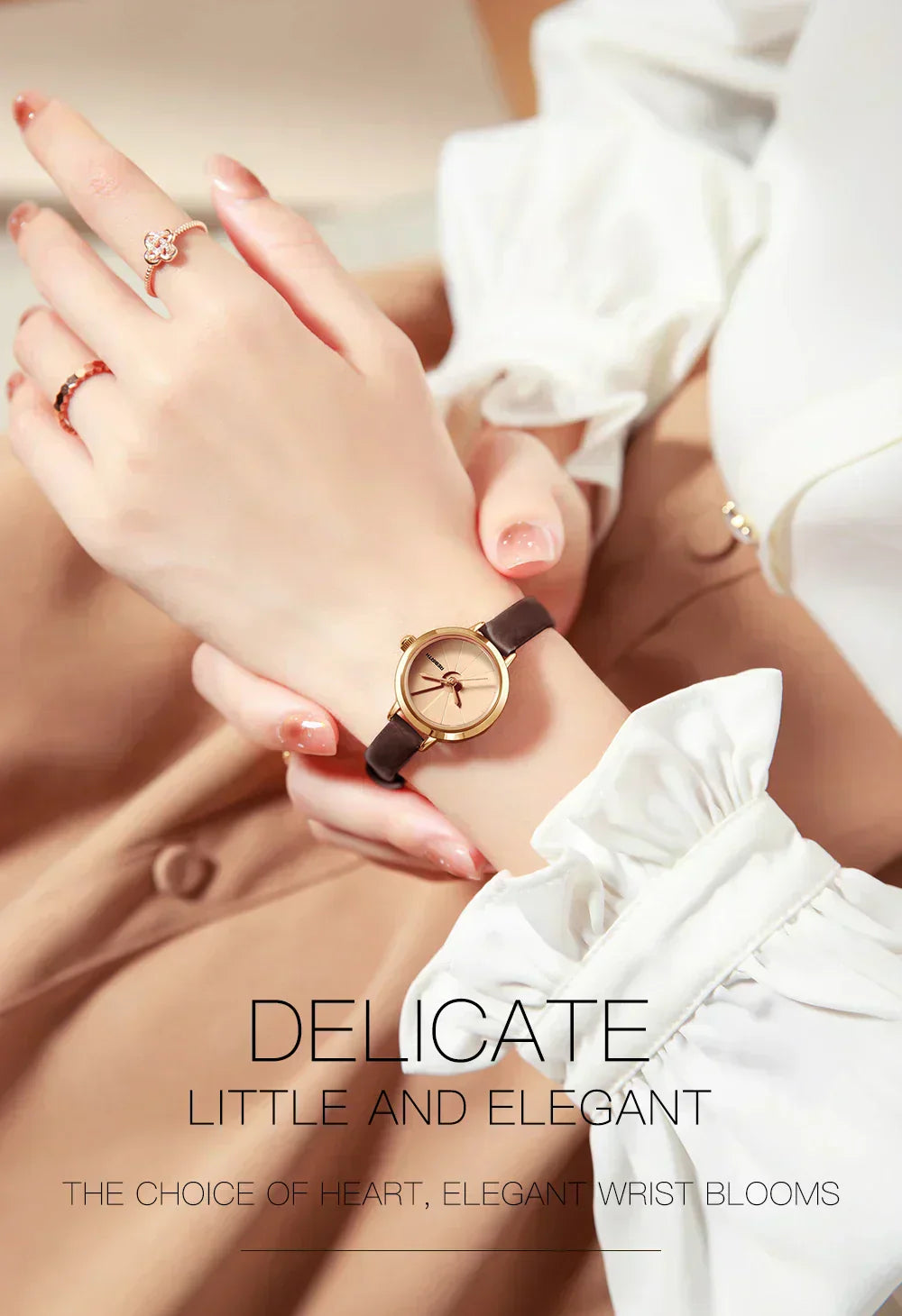 Vintage Mini Leather Timepiece for Women | Lersk