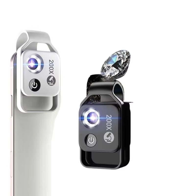 200X Zoom Professional Microscope Lens For Smartphones With Clip, Handheld Microscope Accessory | Lersk