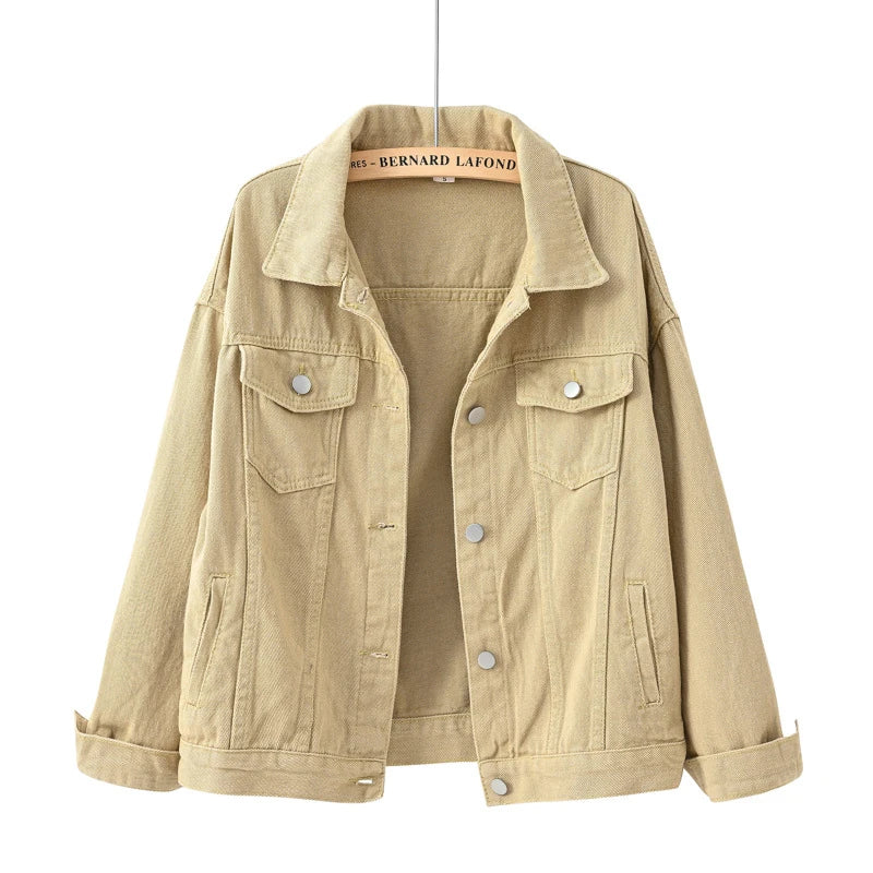 Harborline Denim Jacket for Women Button Front Casual Everyday Comfort Layering | Lersk