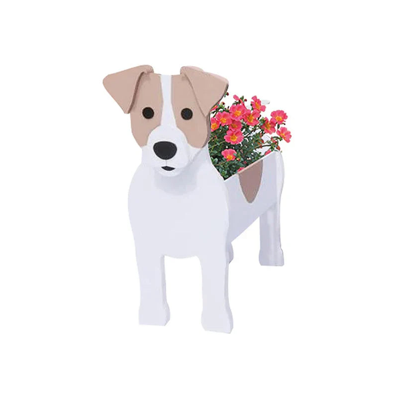 Hund Plantebeholder Blomsterpotte PoteFantastisk Forskellige Racer Havepynt Til Indendørs og Udendørs Brug | Lersk