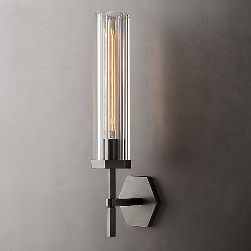 AstraLux Crystal LED Wall Sconce With Clear Glass Shades | Lersk