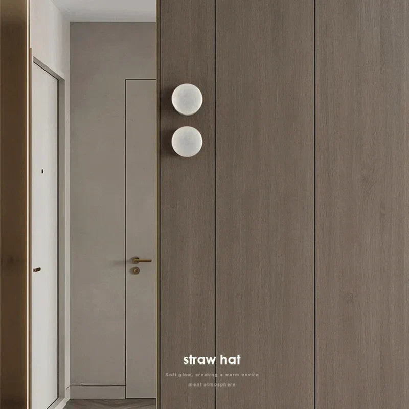 LED Wall Lamp Marble Round Warm Glow Living Room Bedroom | Lersk
