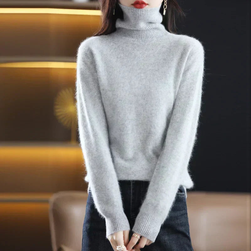 Maglione Nyorelle in 100% cashmere con collo alto per autunno e inverno | Lersk