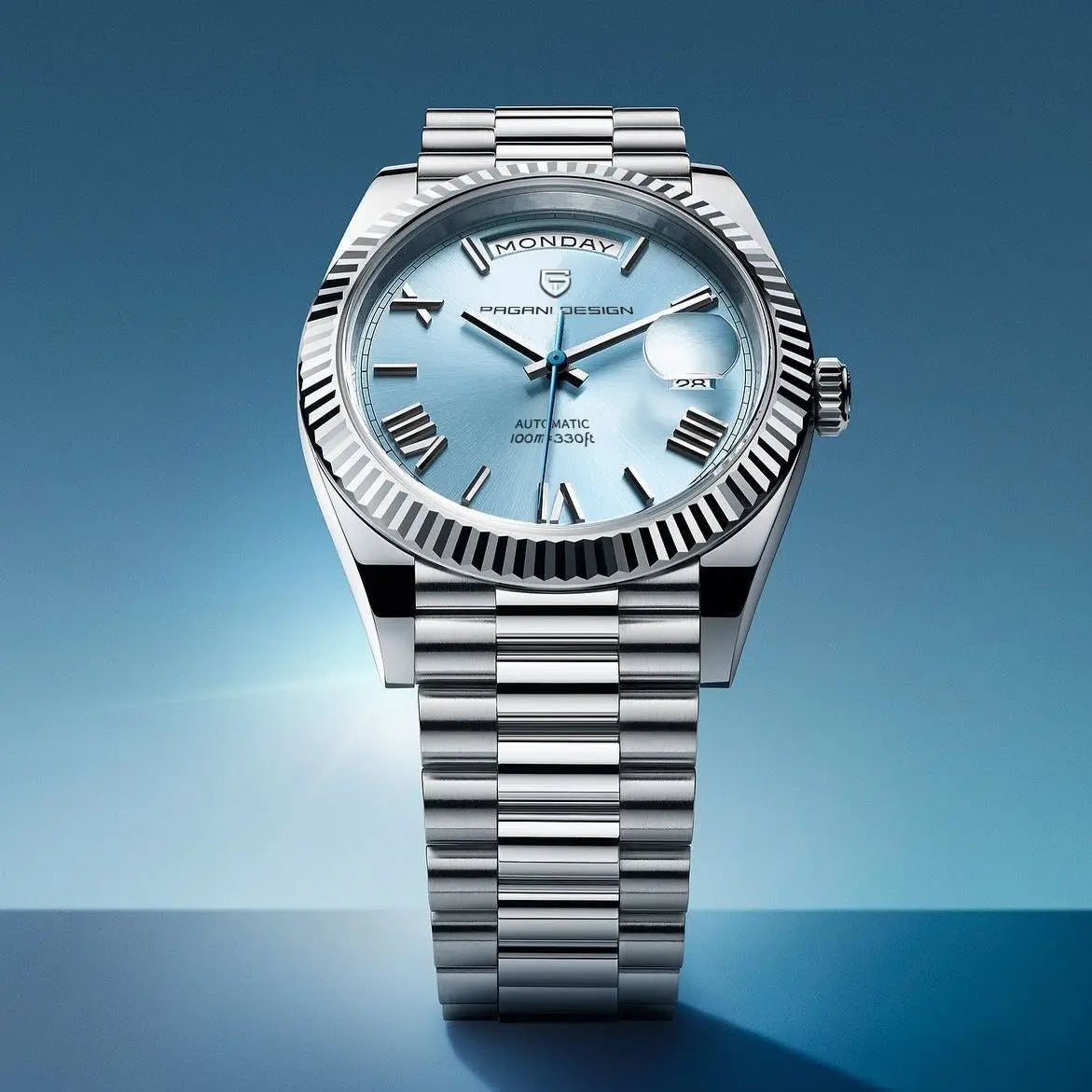 Hodinky NovaVale Elite Automatic z nerezové oceli s kalendářem | Lersk