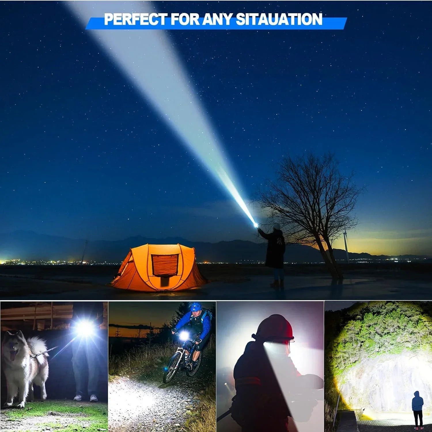 ApexLumen 100K Lumens Tactical Flashlight, Rugged Pro | Lersk