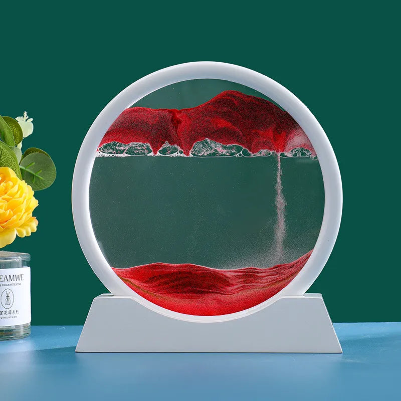 AureaFlow Glas-Stundenglas mit kinetischer 3D-Sandbewegung | Lersk