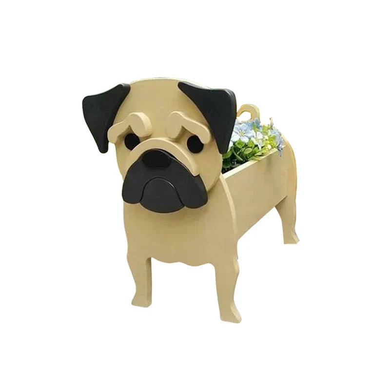 Hund Plantebeholder Blomsterpotte PoteFantastisk Forskellige Racer Havepynt Til Indendørs og Udendørs Brug | Lersk