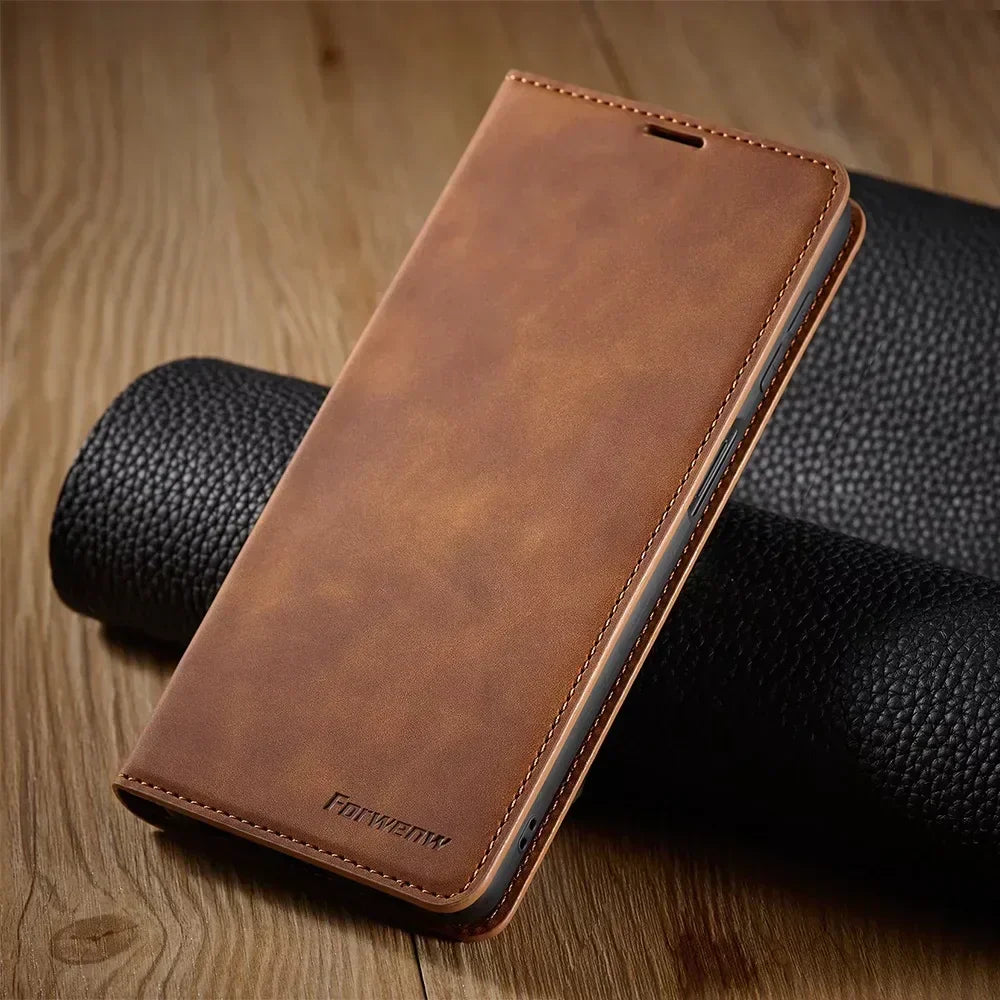 Samsung Case: Magnetic Leather Bag for Stylish Protection for Samsung Devices Everyday Use | Lersk