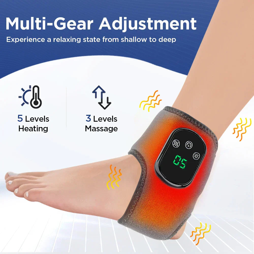 Infrared Hot Compress Ankle Massager With Five Heating Speeds And Three Vibration Modes For Custom Relaxation | Lersk