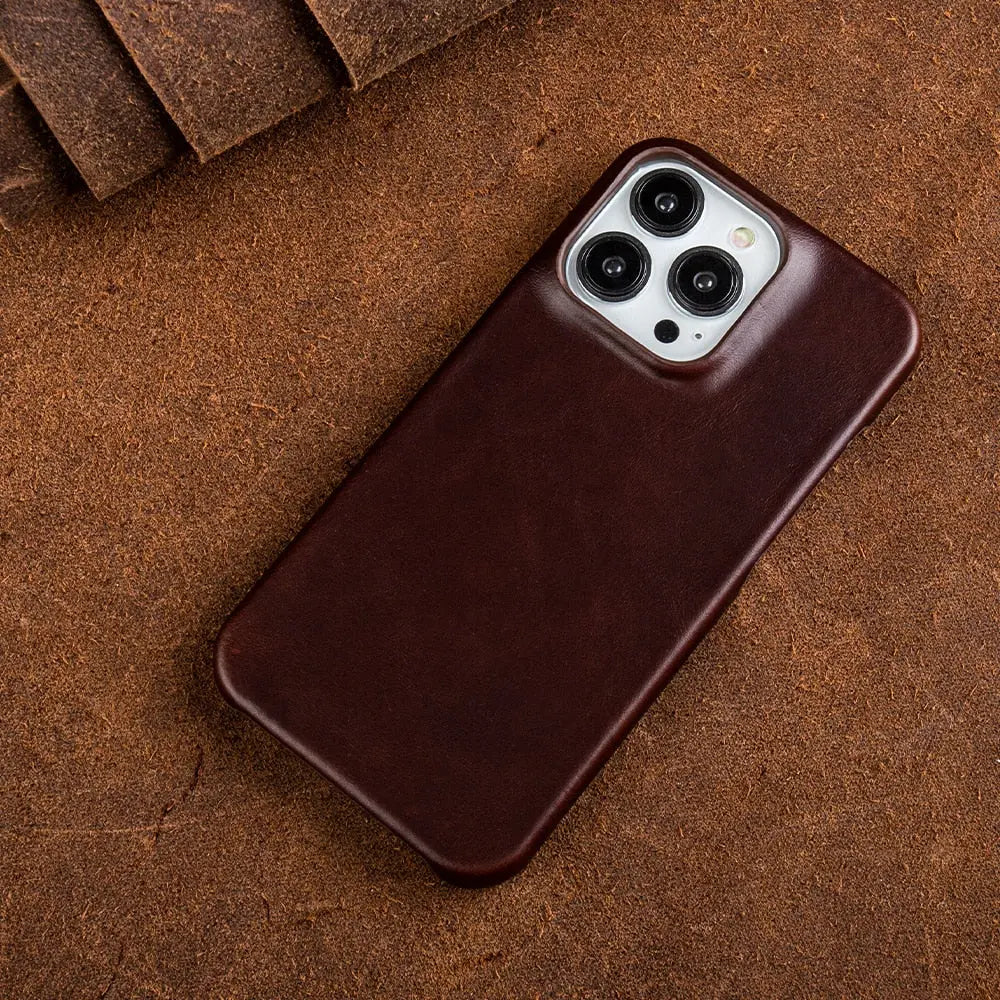 Funda de cuero genuino de vaca hecha a mano y lujosa RoyalLeather para iPhone de RoyalLeather | Lersk