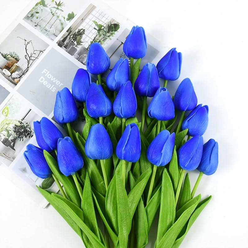 Umělá kytice tulipánů s realistickými květy pro domácí a eventovou dekoraci | Lersk
