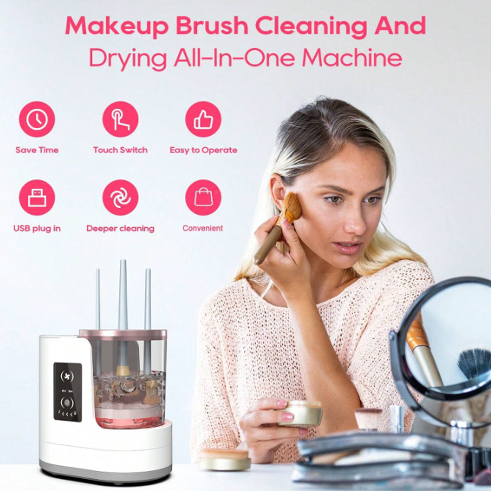 Pulitore Elettrico per Pennelli da Trucco Ricaricabile Igienico Pulizia Profonda per Amanti della Bellezza Impegnati | Lersk