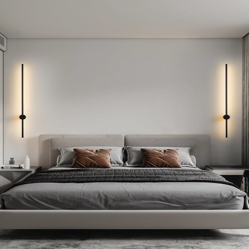 Aurelo Minimal Wall Light In Gold And Black LED For Modern Interiors | Lersk