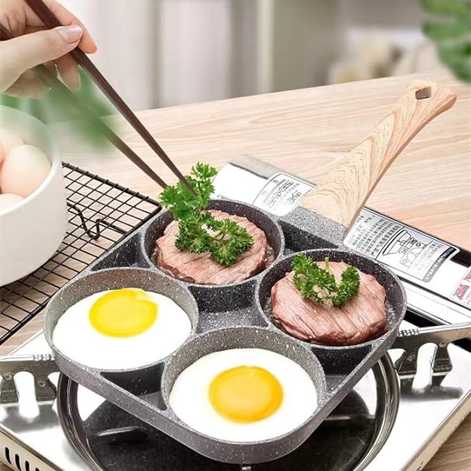 3 In 1 Non Stick Frying Pan With Sections Home Cooks | Lersk
